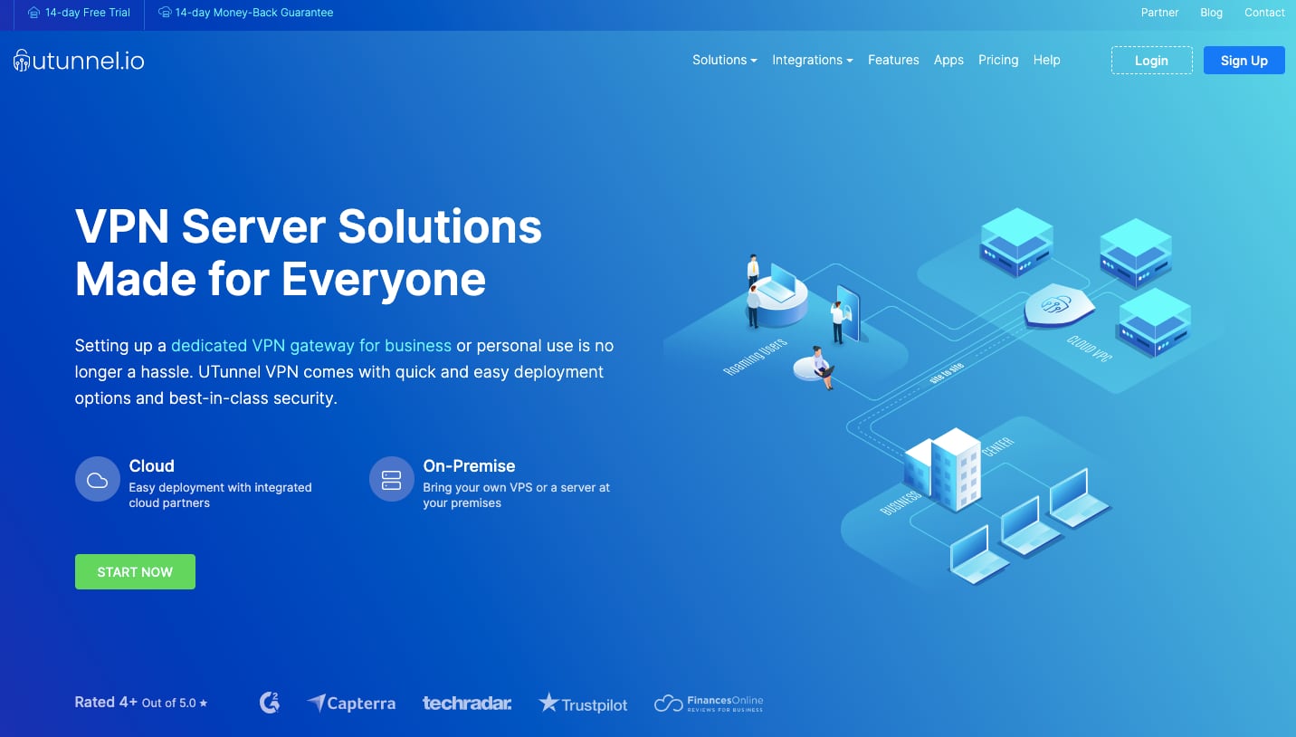screenshot of UTunnel VPN